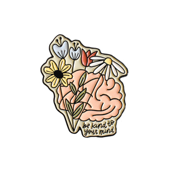 Be Kind To Your Mind Enamel Pin – Rae of Sunshine KY
